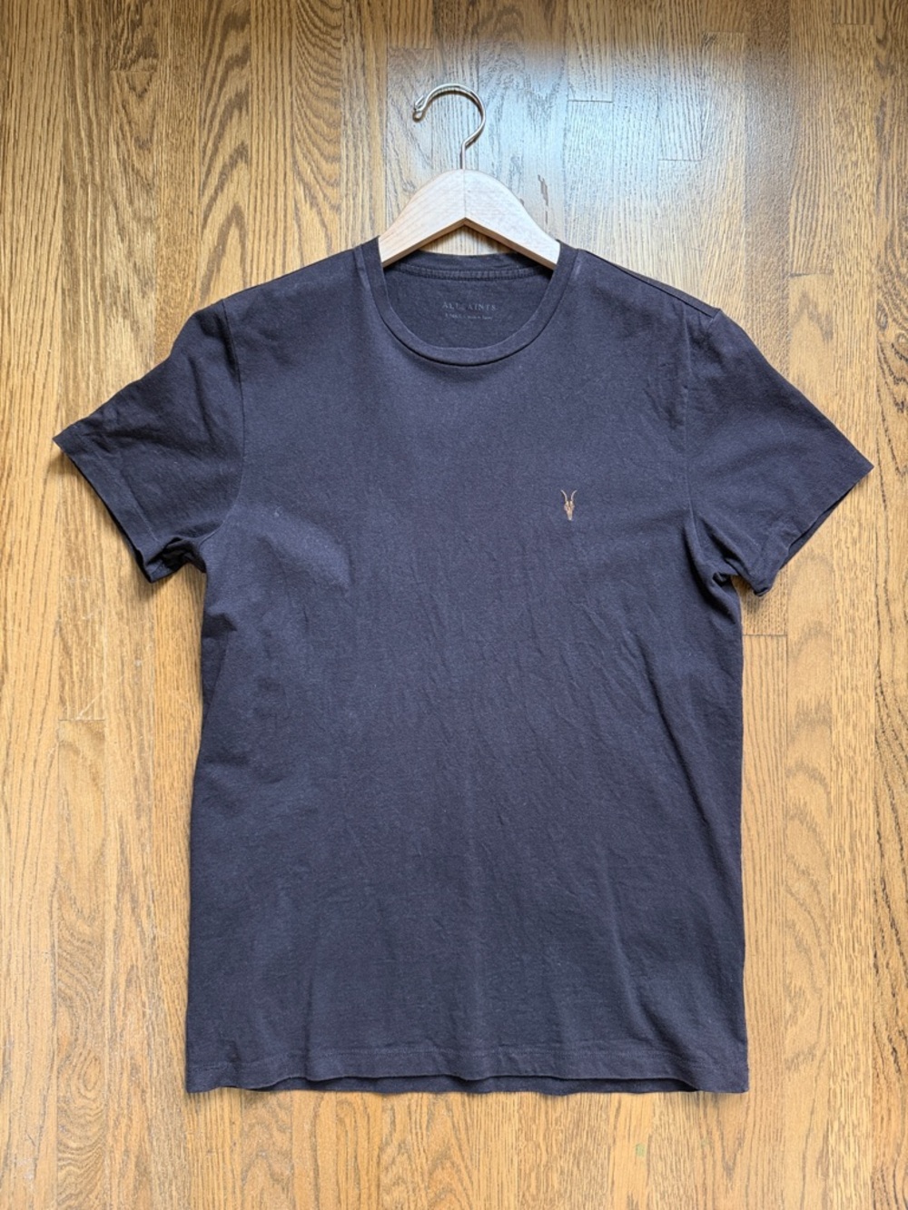 AllSaints Men's Crew Neck T-Shirt in Brown